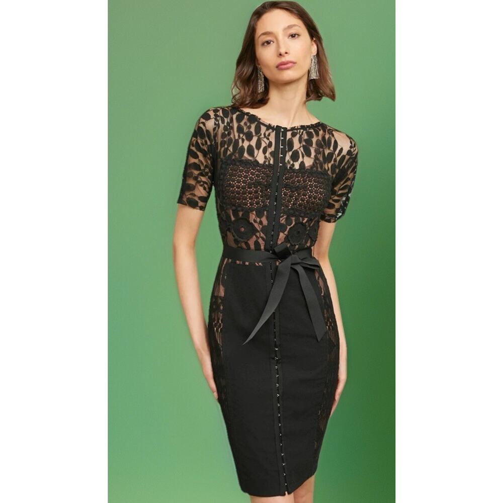 ANTHROPOLOGIE $395 Beguile By Byron Lars Lace Carissima Dress Size 4 Worn Once!